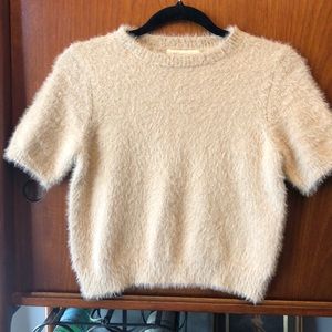 NWOT mohair cropped short sleeve sweater size medium